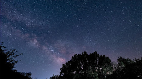 自然风光夏日星空银河实拍
