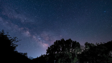 自然风光夏日星空银河实拍