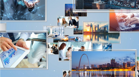 图片汇聚科技城市片头AE模板