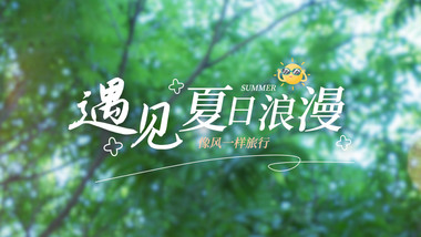夏天唯美标题质感片头AE模板