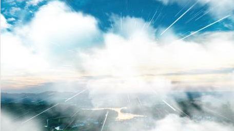 云朵创意实拍光效标题片头