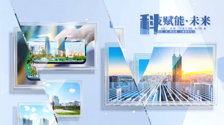 清新玻璃质感<strong>图文</strong>展示4K开场