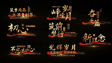 党政文字动画展示AE模版