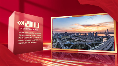 三维光影红色党政大事记图文