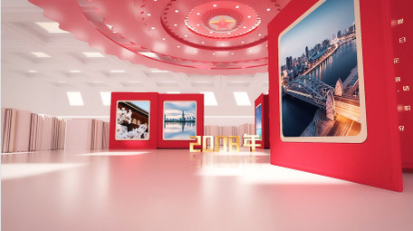 三维党政发展历程图文AE模板