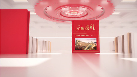 三维党政发展历程图文AE模板