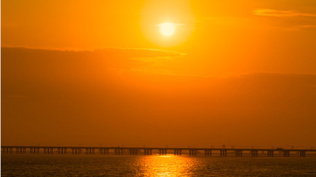 日出太阳升起湖面日出4K延时摄影