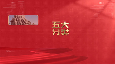 简约党政图文分类展示PR模板