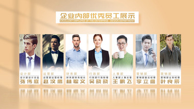 简洁大气团队人物介绍<strong>图文</strong>AE模版