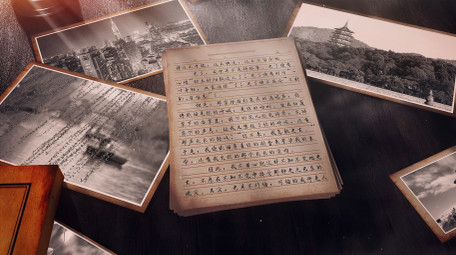 复古书信光影老照片展示AE模板