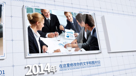 <strong>科技</strong>三维时间轴<strong>图文</strong>展示AE模板