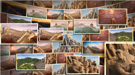 简洁大气<strong>党政</strong>汇聚照片墙片头展示AE模板