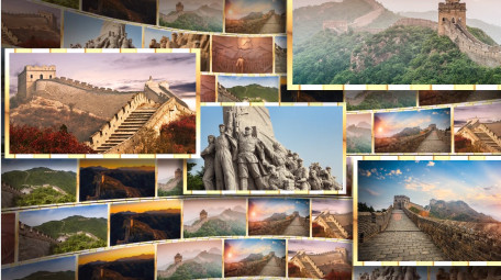 简洁大气<strong>党政</strong>汇聚照片墙片头展示AE模板