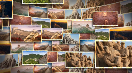 简洁大气<strong>党政</strong>汇聚照片墙片头展示AE模板