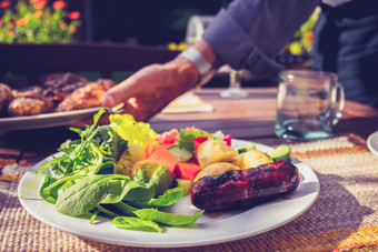 清新烤肉美食<strong>摄影图</strong>