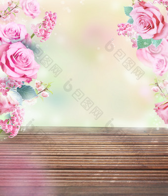 后景隐蔽的花卉花状装饰背景