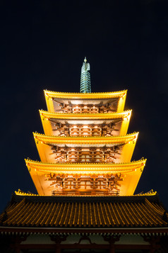 夜晚中的东京宝塔