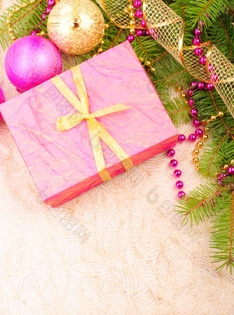 圣诞节装饰礼盒摄影图