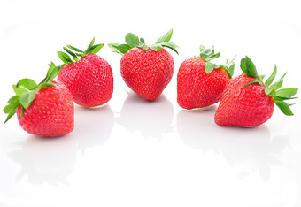 小清新新鲜草莓摄影图