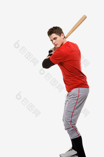 <strong>灰色调</strong>打棒球摄影图