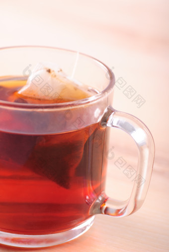 红茶茶包饮品摄影图