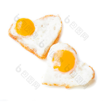 心形的煎蛋摄影图