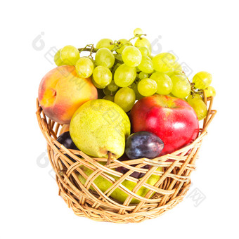 果篮中的新鲜水果