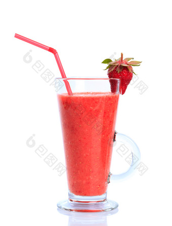草莓汁果汁摄影图