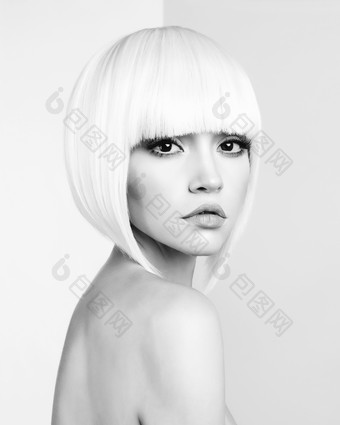 白发美妆模特造型