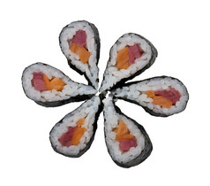 简约风美味的寿司摄影图