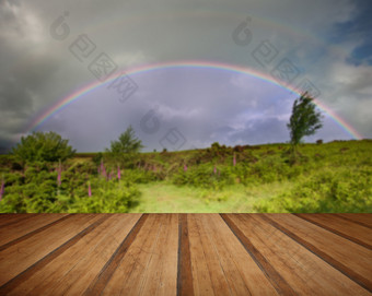 大自然彩虹摄影图