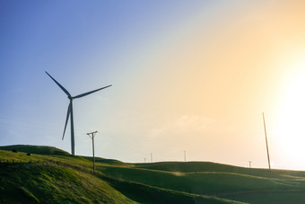 新能源风力发电风车摄