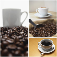 深色调美味咖啡摄影图