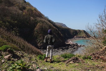 户外<strong>旅游</strong>女孩<strong>摄影图</strong>