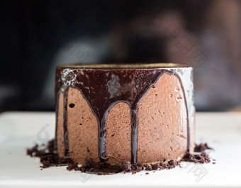 巧克力蛋糕摄影图
