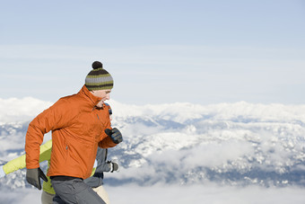 简约滑雪的人摄影图