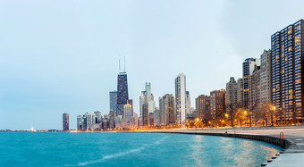芝加哥海岸边的高楼建筑