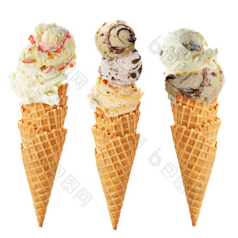 冰淇淋甜筒摄影图