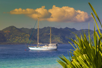 黄昏下山峰<strong>海水</strong>风景