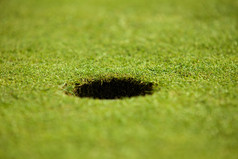 高尔夫球洞摄影图