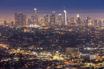 洛杉矶城市灯光夜景