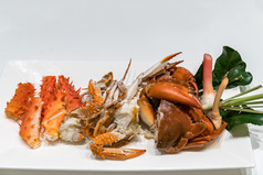 海鲜蟹腿食物摄影图