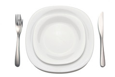 灰色调餐具刀叉摄影图