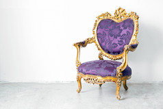 灰色调紫椅子摄影图
