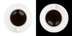 双色风咖啡摄影图