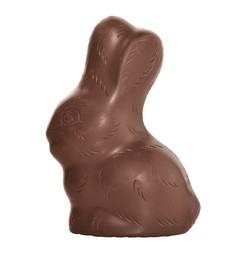 深色巧克力兔子摄影图