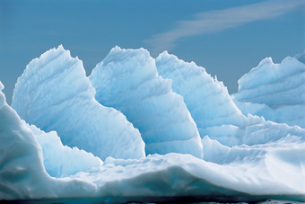 蓝色漂亮的冰川摄影图