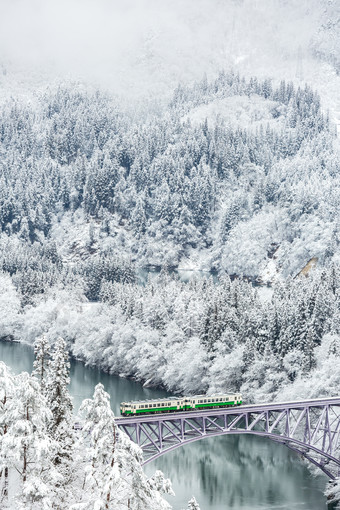 灰色调雪景摄影图