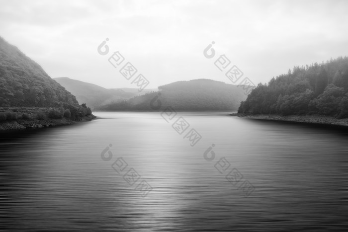 灰色调美丽山水摄影图