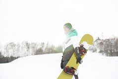 暗色调滑雪板摄影图